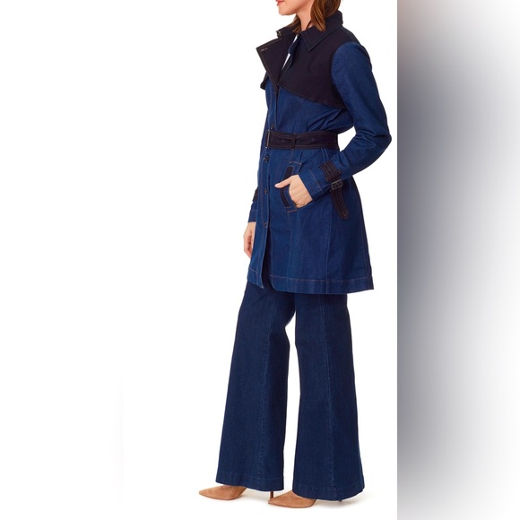 🔴SOLD🔴 GLORIA VANDERBILT X CHRISTIAN SIRIANO DENIM TRENCH JACKET 🧥 - Picture 5 of 9